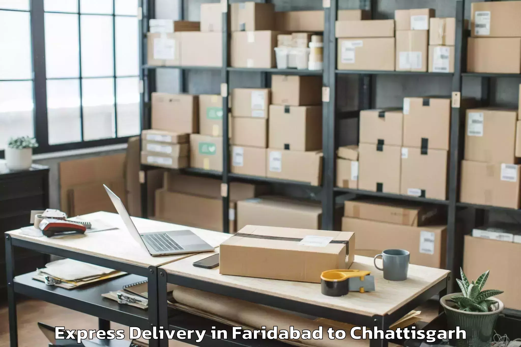 Leading Faridabad to Bhalai Express Delivery Provider